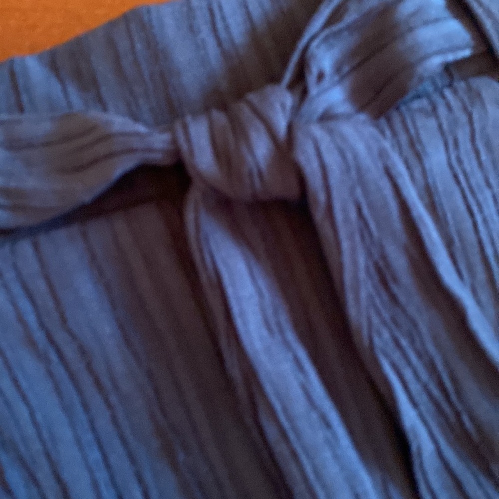SOHO Apparel NWT Dressy Blue Pants Elastic wTie Belt Waist / Size XL - Picture 4 of 14